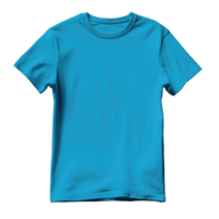 Blue t-shirt isolated. Illustration AI Generative png