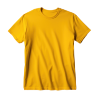 Yellow t-shirt mockup. Illustration AI Generative png