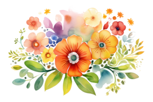 aquarelle floral Contexte. illustration ai génératif png