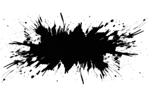 Black splash isolated. Illustration Generative AI png