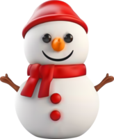 fofa 3d boneco de neve. vetor ilustração eps10 png