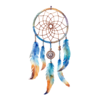 Watercolor dream catcher isolated. Illustration AI Generative png