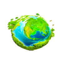Earth Globe World map, Green Earth Generative Ai png