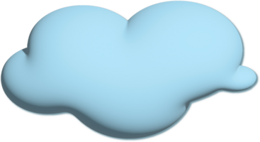 Cloud illustration drawn in cartoon style png