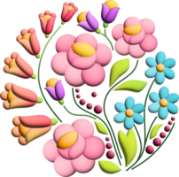 Floral ornament. Hand drawn picture png