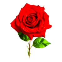 Red valentines day rose png generative ai