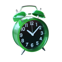 3D of Plastic Alarm Clock on Transparent Background png