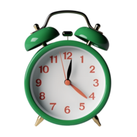 3D of Plastic Alarm Clock on Transparent Background png