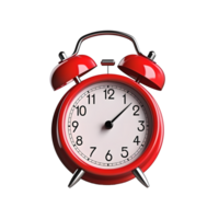 3D of Plastic Alarm Clock on Transparent Background png