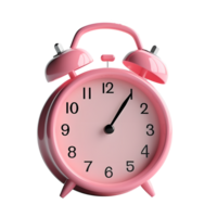 3D of Plastic Alarm Clock on Transparent Background png