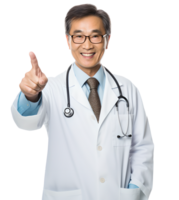 Professor Doctor Acting Pointing Fingers Look Like Professional Medical Healthcare in Transparent Background png