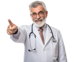 Professor Doctor Acting Pointing Fingers Look Like Professional Medical Healthcare in Transparent Background png