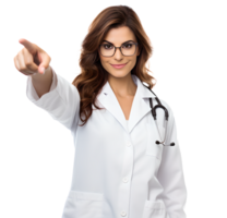 Professor Doctor Acting Pointing Fingers Look Like Professional Medical Healthcare in Transparent Background png