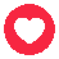 pixel konst hjärta kärlek och valentine vektor illustration png