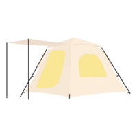 camping tält vektor illustration. tält i gul, orange. isolerat utomhus- illustration. vandring, jakt, fiske duk. turist tält design över vit bakgrund png