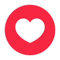 red heart vector icons illustration png