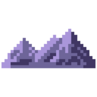 montaña píxel vector ilustración de hermosa paisaje de montaña png