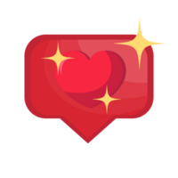 red heart vector icons illustration png