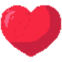 Pixel Kunst Herz Liebe und Valentinstag Vektor Illustration png