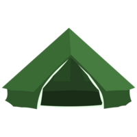 camping tent vector illustratie. tent in geel, oranje. geïsoleerd buitenshuis illustratie. hiking, jacht, visvangst canvas. toerist tent ontwerp over- wit achtergrond png