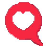 Pixel Kunst Herz Liebe und Valentinstag Vektor Illustration png