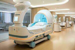 Care robot in the intelligent hospital photo