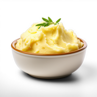 Mashed potatoes side view isolated on transparent background png