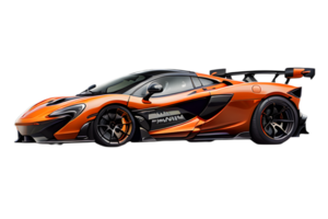 Orange Sports Car On Transparent Background png