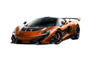 Orange Sports Car On Transparent Background png