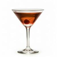 Manhattan cocktail set isolated on white background photo