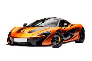 Orange Sports Car On Transparent Background png