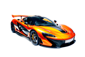 Orange Sports Car On Transparent Background png