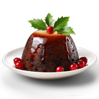 Kerstmis pudding geïsoleerd Aan transparant achtergrond png