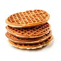 Delicious Stroopwafels isolated on white background photo