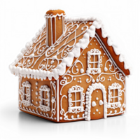 Gingerbread house isolated on transparent background png