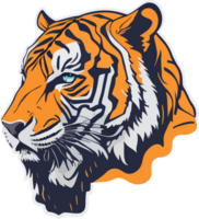 Simple Logo of Tiger Head AI Generative png