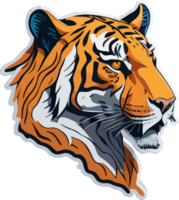 Simple Art of Tiger Head AI Generative png