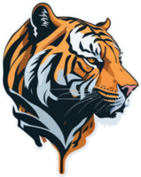 sencillo logo ilustración de Tigre cabeza con ai generativo png