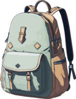 School Backpack Illustration AI Generative png