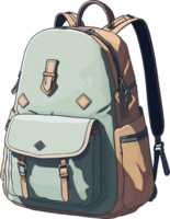 Schule Rucksack Illustration ai generativ png