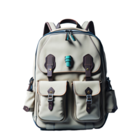 Front View of Backpack Transparent Background with AI Generative png