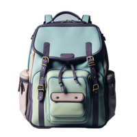 Front View of Backpack Transparent Background AI Generative png