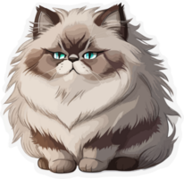 duveteux himalayen chat personnage ai génératif png