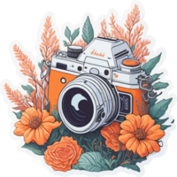 Retro Camera Cartoon AI Generative png