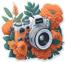 Classic Camera Clipart with AI Generative png