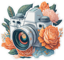 Classic Camera Clip Art AI Generative png