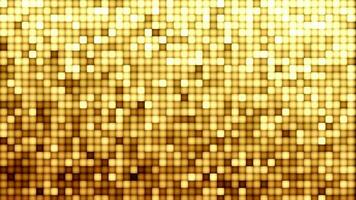 Golden square blocks background. Shimmer block light, abstract  background. 4k video