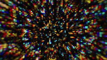 Hi-Tech motion graphic animation background, square elements. 4k video