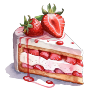 délicieux fraise gâteau ai génératif png