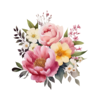 fleur bouquet arrangement ai génératif png